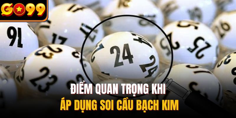 Điểm quan trọng khi áp dụng soi cầu Bạch Kim